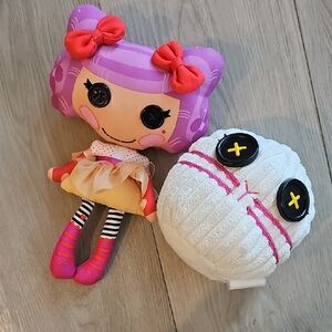 Lalaloopsy Peanut Big Top Plush Doll &‎ Button Mouse Plush Lot